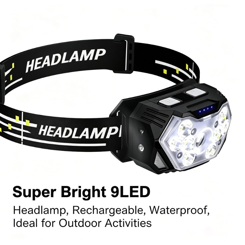 Hunting Outdoor Jobs - 고휘도 LED 헤드램프 타입-C 충전식 방수