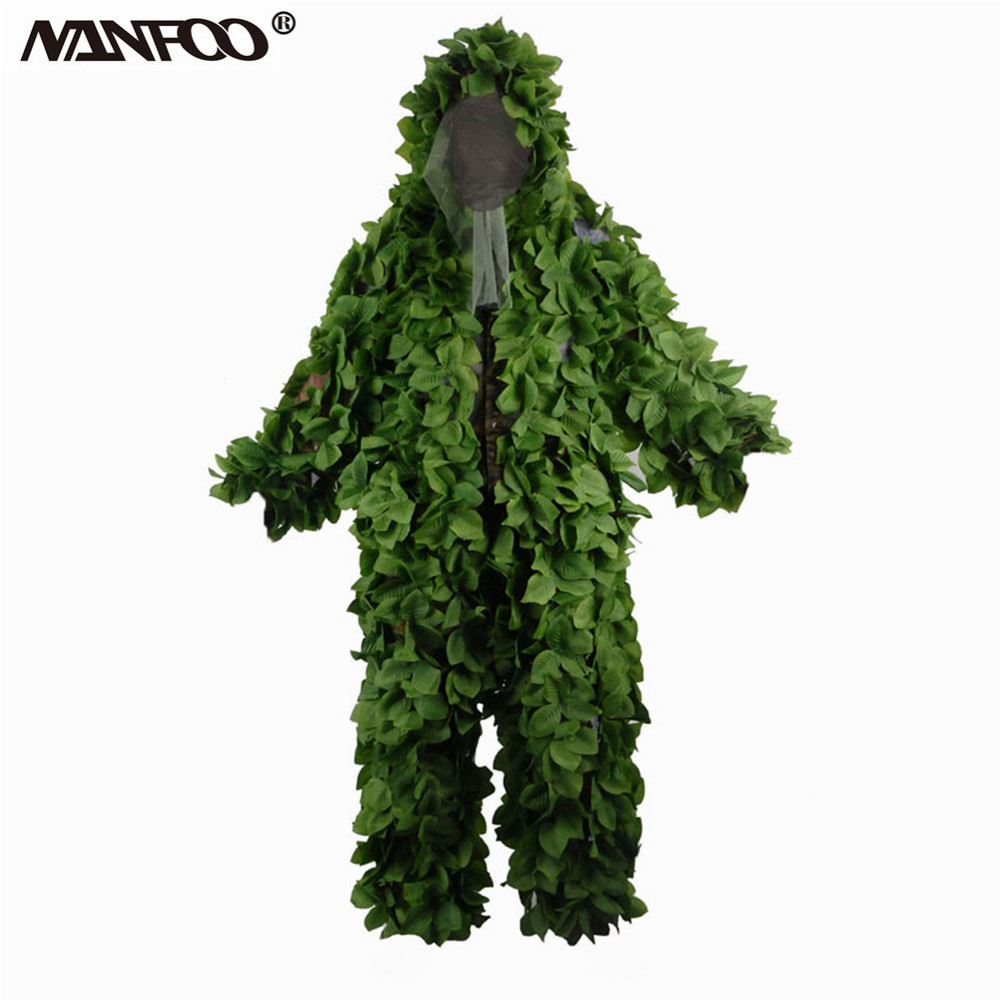 Ghillie Suit Woodland - 끈끈한 꽃 생체 공학 위장 잎