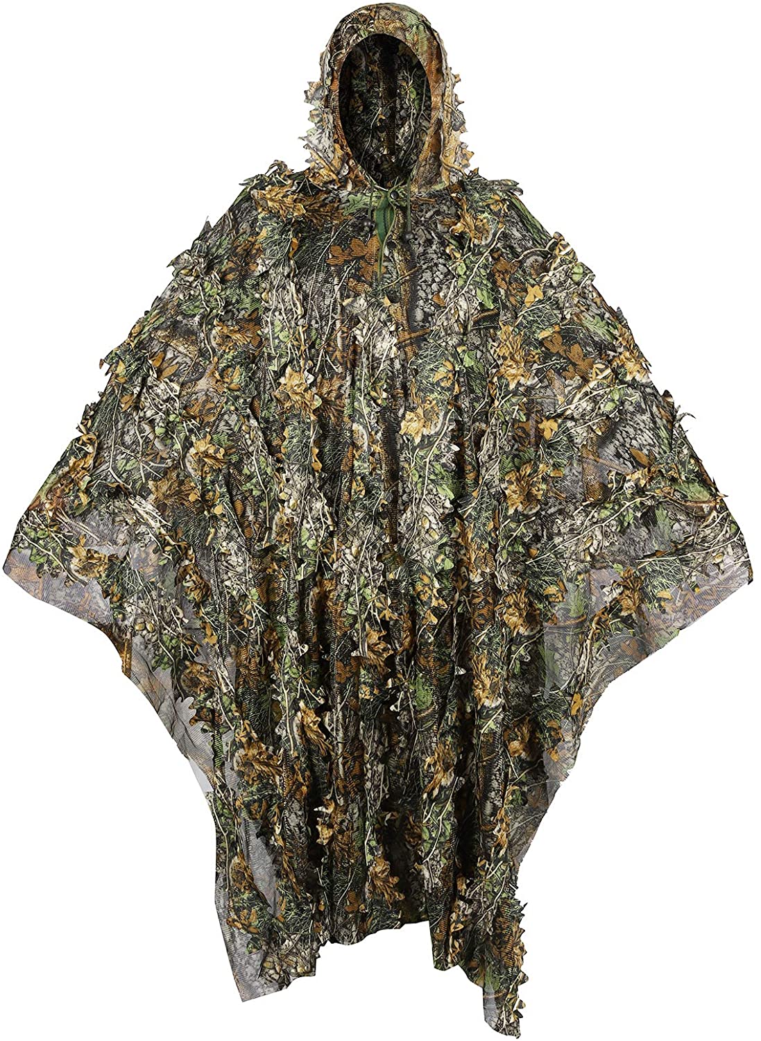 Ghillie Suit Woodland - 위장 길리 판초 3D 나뭇잎 사냥