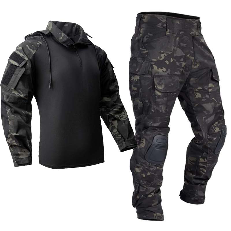 Outdoor Hunting Hoodie - 남성 전술 유니폼 군대 야외 위장