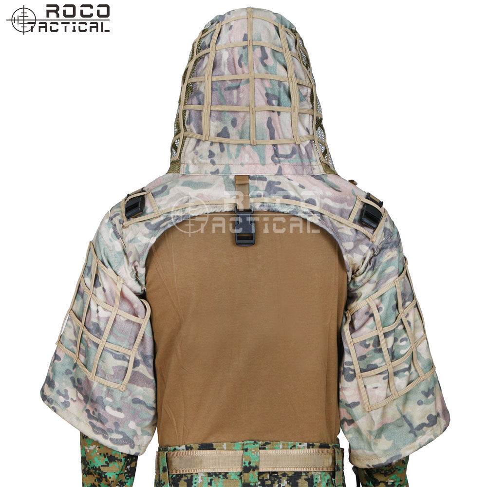 ROCOTACTICAL 군사 스나이퍼 길리 바이퍼 후드 - Ghillie Suit Woodland 리뷰 및 가격