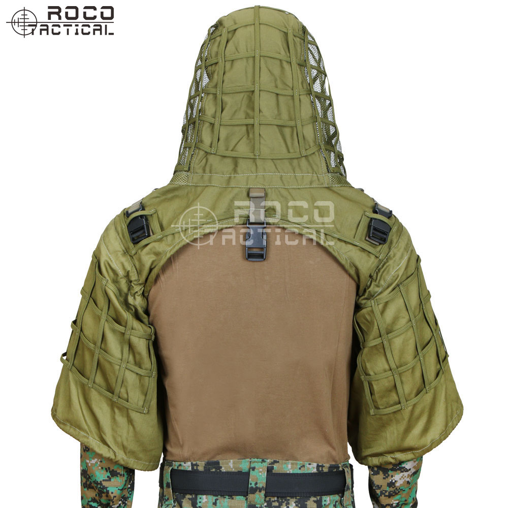 ROCOTACTICAL 군사 스나이퍼 길리 바이퍼 후드 - Ghillie Suit Woodland 리뷰 및 가격