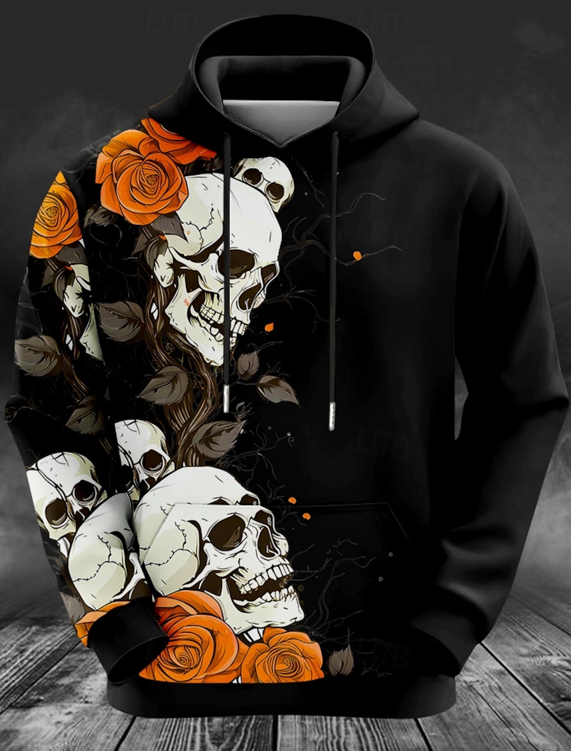 남성용 사슴 프린트 후드티셔츠 패션 클래식 크루넥 아웃 - Outdoor Hunting Hoodie 리뷰 및 가격
