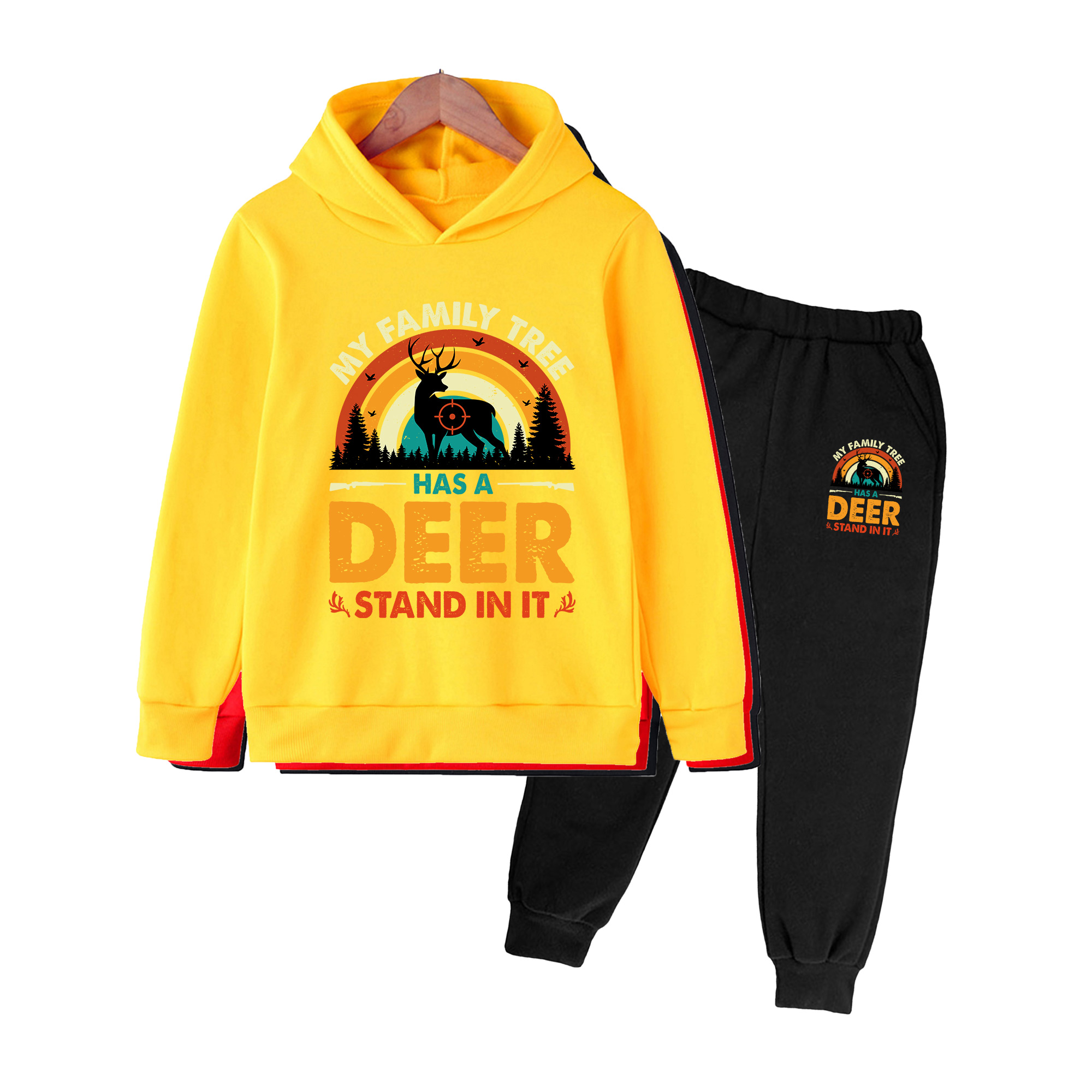 아동용 후드티 & 스웨트팬츠 세트, 남아 여아용 레트로 - Outdoor Hunting Hoodie 리뷰 및 가격