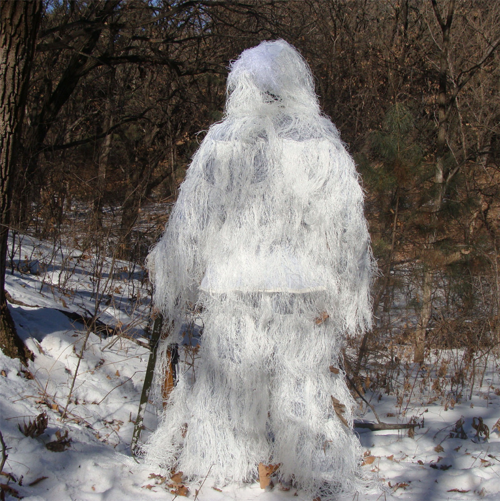 겨울 3D 하얀 눈 Ghillie 정장 저격수 전술 우 - Ghillie Suit Woodland 리뷰 및 가격