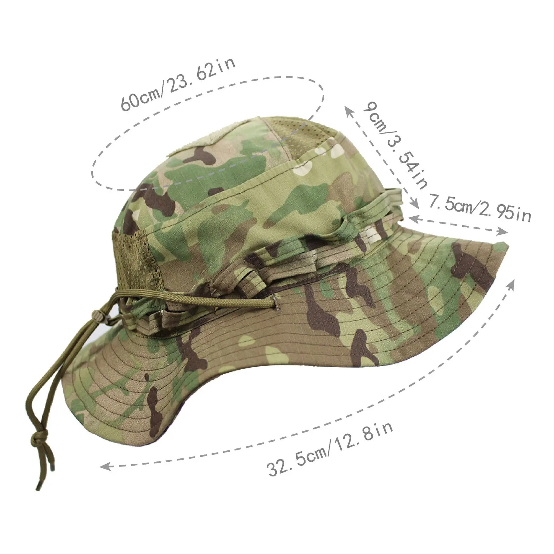 새로운 전술 위장 부니캡 사냥용 넓은 챙 모자 남성 야 - Hunting Outdoor Hats 리뷰 및 가격