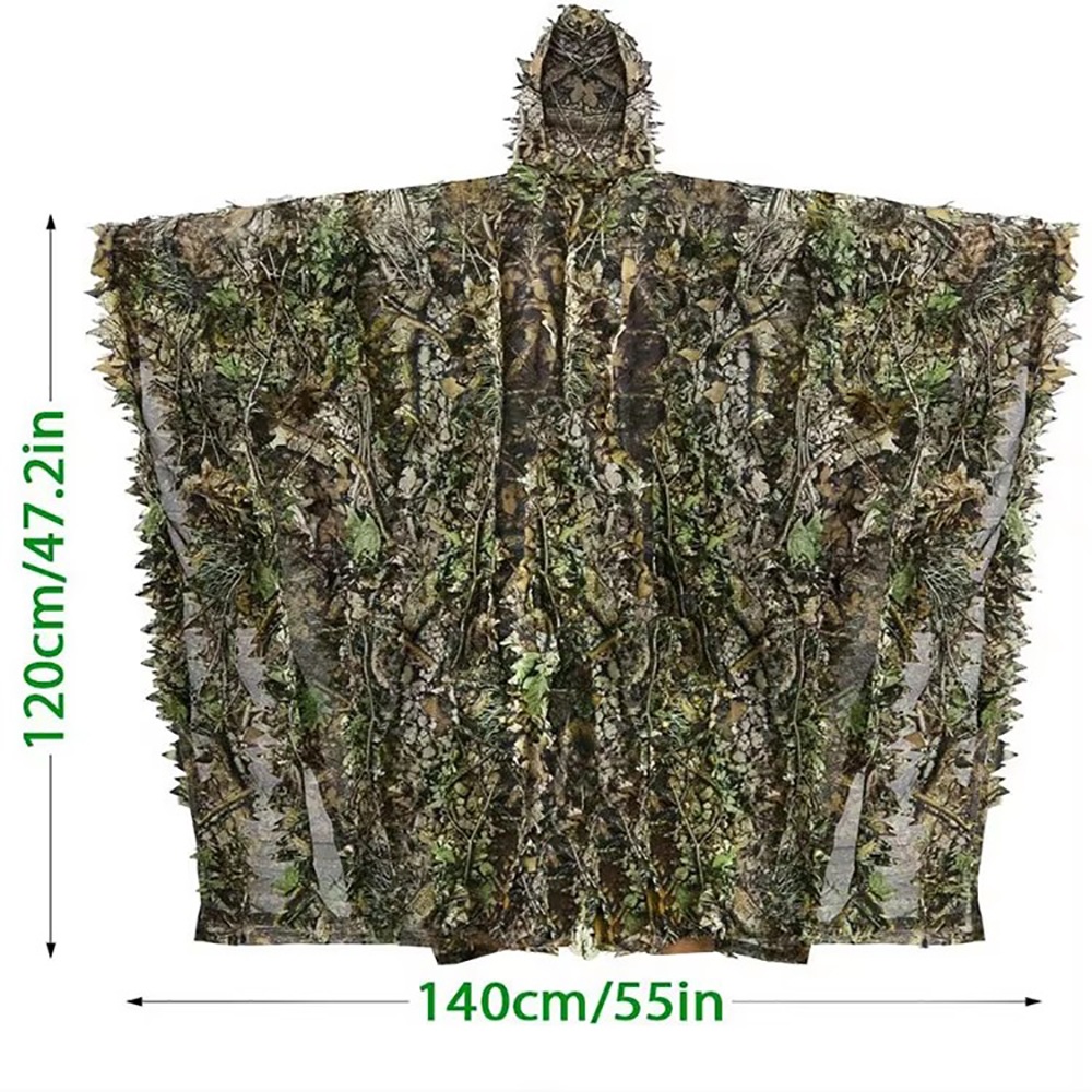 위장 길리 판초 3D 나뭇잎 사냥 케이프 위장 망토,  - Ghillie Suit Woodland 리뷰 및 가격