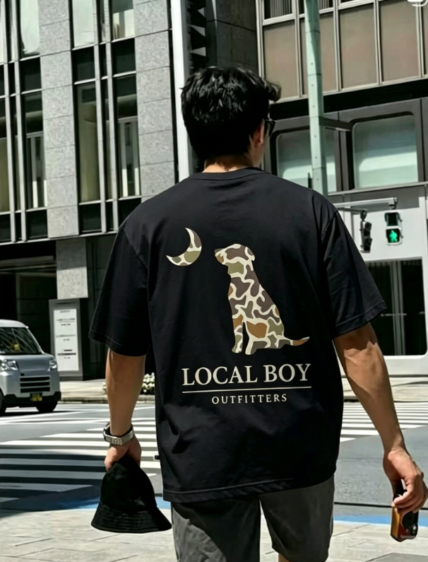 세트 로컬 보이 아웃피터스 카모 도그 & 문 그래픽 티 - Outdoor Hunting Outfitters 리뷰 및 가격