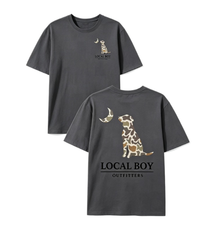 세트 로컬 보이 아웃피터스 카모 도그 & 문 그래픽 티 - Outdoor Hunting Outfitters 리뷰 및 가격