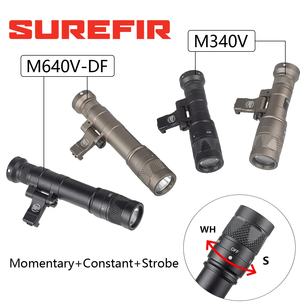 Surefir M600 M340 DF M640 SF 손 - Hunting Outdoor Shop 리뷰 및 가격