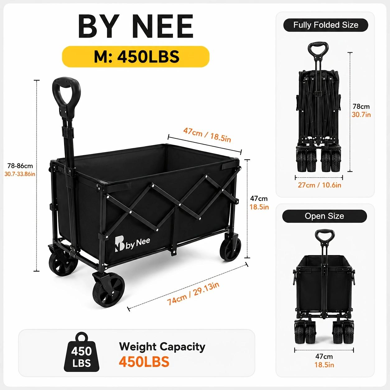 헤비 듀티 접이식 웨건 카트, 접이식 야외 캠핑 비치  - Hunting Outdoor Shop 리뷰 및 가격